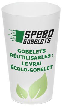 Gobelets r&eacute;utilisables et personnalisables